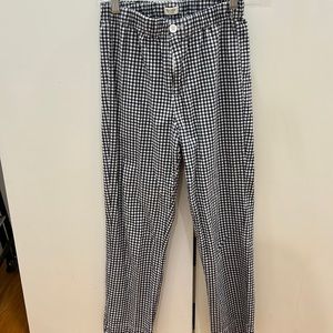Women’s Brandy Melville straight checkered pant. One size. Can fit up to 28ish.